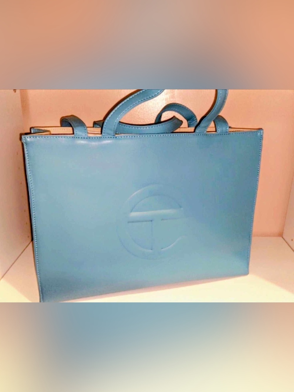 2 for 1 Blue and yellow Embossed Logo Tote Bag